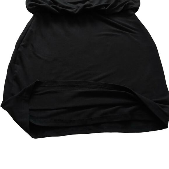 Mittoshop Black Jersey Round Neck Long Sleeve Blouson Waist Dress Size Large NEW - Picture 9 of 12
